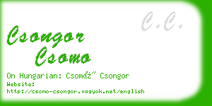 csongor csomo business card